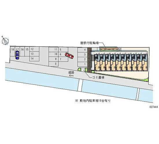 ★手数料０円★福山市御幸町中津原　月極駐車場（LP）